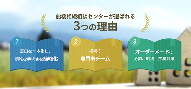 船橋相続相談センターが選ばれる3つの理由